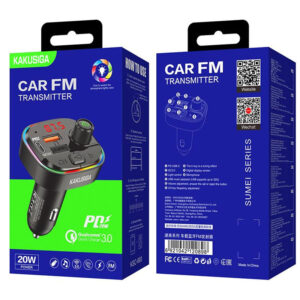 Kaku (KSC-693) - Modulator FM | BT, 20W, 5V, 3A, 1xUSB-C, 2xUSB-A, PD, QC 3.0, Black