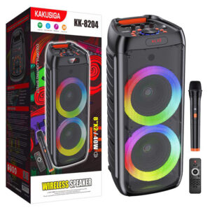 Kaku (KSC-8204) » Boxa Portabila, Wireless BT 5.0, Microfon si Telecomanda, Flames Light, 40W, 4800mAh, Black