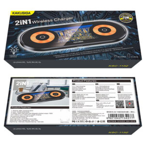 Kaku (KSC-1152) - Incarcator Wireless, 15W, Qi Charging, Fast Charging, Retro, Black