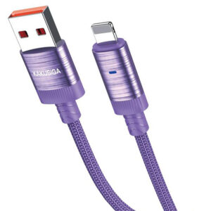 Kaku (KSC-972) - Cablu Date si Incarcare, USB-C la Lightning, PD27W, QC3.0, Smart On-Off, Braided, 1m, Purple