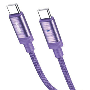 Kaku (KSC-972) - Cablu Date si Incarcare, USB-C, PD60W, QC3.0, Smart On-Off, Braided, 1m, Purple