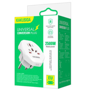 Kaku (KSC-1226) Adaptor / Convertor Priza, multi format, EU la UK / US, WHITE