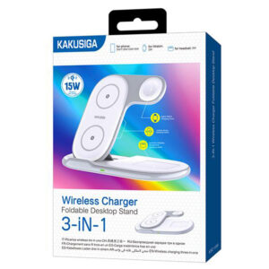 Kaku (KSC-1358) - Incarcator Wireless, 15W, Qi Charging, Fast Charging, tip Stand, White