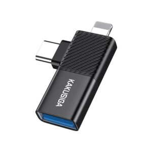 Kaku (KSC-1410) - Adaptor OTG Transfer, Lightning / USB-C la USB-A, Black