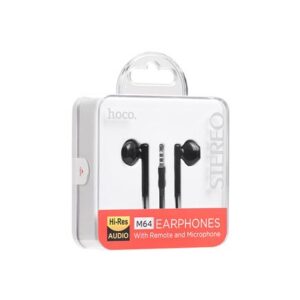 Hoco (M64) - Handsfree, In Ear, 3.5mm, 1.2m, Driving, Mic & Volume Key, HiFi, Black