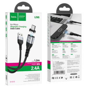 Hoco (U96) - Cablu Date si Incarcare, USB-A la MicroUSB, 18W, 2.4A, 1m, Black