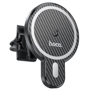 Hoco (CA85) - Suport Auto cu incarcare Wireless, 15W, MagSafe, montaj Ventilatie, Black