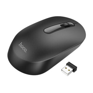 Hoco (GM14) - Mouse Wireless, 1.200 DPI, 3D Button, Black