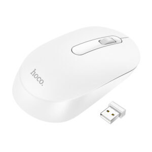 Hoco (GM14) - Mouse Wireless, 1.200 DPI, 3D Button, White