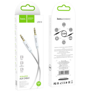 Hoco (UPA19) - Cablu Audio, Jack 3.5mm (M) - la Jack 3.5mm (M) - 2m | Silver