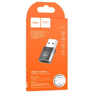 Hoco (UA17) - Adaptor OTG Transfer, USB-C la USB-A, Black