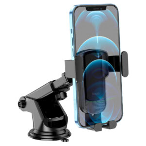 Hoco (CA104) - Suport Auto, cu cleme laterale, montaj Bord, MultiAngle, AutoGravity, Black