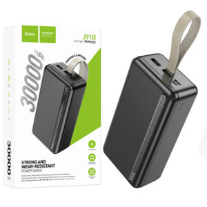 Hoco (J91B) - Baterie Externa, 2xUSB-A, 30.000 MAh, Black