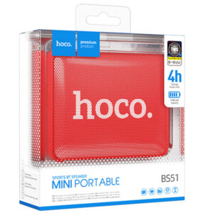 Hoco (BS51) » Boxa Portabila, Wireless BT 5.3, 5W, 1200mAh, Sport Brick, Red