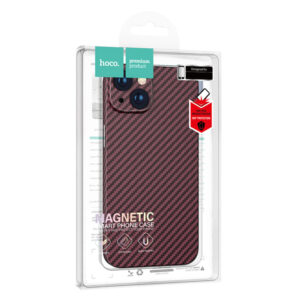 Husa Hoco » iPhone 14 Plus - MagSafe, Carbon, Thin, Bordo