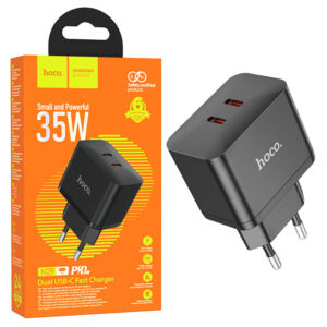 Hoco (N29) - Incarcator Retea, 35W, 2xUSB-C, PD, Black