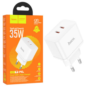 Hoco (N29) - Incarcator Retea, 35W, 2xUSB-C, PD, White