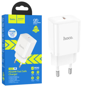 Hoco (N27) - Incarcator Retea, 20W, 1xUSB-C, PD, White