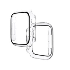 Hoco (WS4) - Rama protectie cu folie integrata, iWatch Series 7/8, PC, (41mm) - Transparent