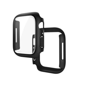 Hoco (WS4) - Rama protectie cu folie integrata, iWatch Series 7/8, PC, (41mm), Black