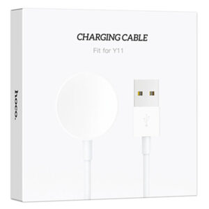 Hoco (Y11) - Cablu de incarcare Wireless, pentru SmartWatch Hoco Y11, 5W, Qi Charging, USB-A, 1m, White