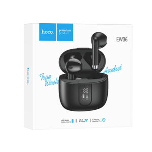 Hoco (EW36) - Casti Wireless, Ear Buds, BT 5.3, 150h StandBy, 400mAh, Melody, Black