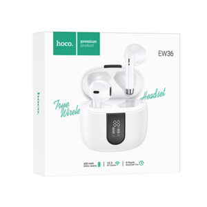 Hoco (EW36) - Casti Wireless, Ear Buds, BT 5.3, 150h StandBy, 400mAh, Melody, White