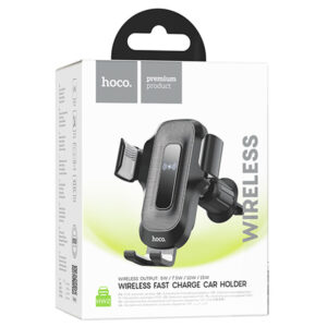 Hoco (HW2) - Suport Birou cu incarcare Wireless, 15, cu cleme laterale, montaj Ventilatie, AutoGravity, Pull Hook,