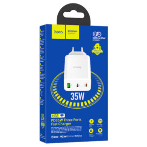 Hoco (N33) - Incarcator Retea, 35W, 2xUSB-C, 1xUSB-A, PD, QC 3.0,