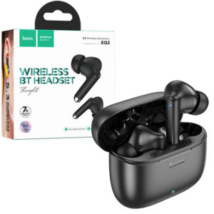 Hoco (EQ2) - Casti Wireless, Ear Buds, BT 5.3, 180h StandBy, 300mAh, Thought, Black
