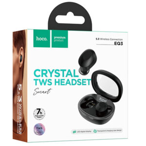 Hoco (EQ3) - Casti Wireless, Ear Buds, BT 5.3, 150h StandBy, 300mAh, Smart True, Black