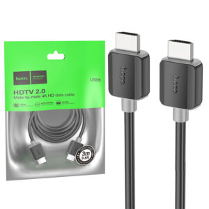 Hoco (US08) - Cablu Audio si Video, HDMI la HDMI, 4K HD, 3m, Black