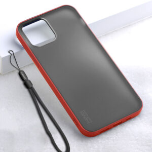 Husa X-Level Beetle - iPhone Xs Max - Matte, Frosted, Edge Red / Grey
