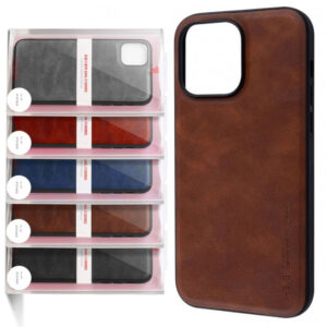 Husa X-Level Earl - iPhone 11 Pro Max - Eco-Leather PC, BROWN