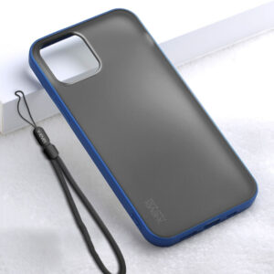 Husa X-Level Beetle - iPhone 11 Pro Max - Matte, Frosted, Edge Blue / Grey