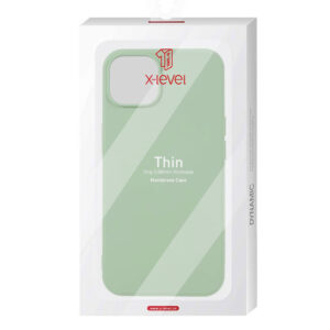 Husa X-Level Thin - iPhone 14 - MicroFiber, Light Green