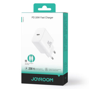 Joyroom (JR-TCF06) - Incarcator Retea + Cablu USB-C, 20W, 1xUSB-C, PD, White
