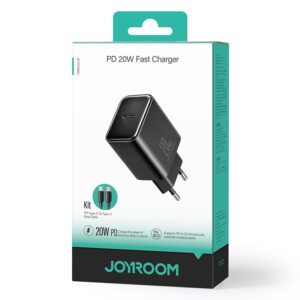 Joyroom (JR-TCF06) - Incarcator Retea + Cablu USB-C, 20W, 1xUSB-C, PD, Black