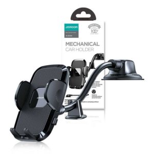 Joyroom (JR-ZS259) - Suport Auto, cu cleme laterale, montaj Cockpit Bord, MultiAngle, brat flexibil, Black