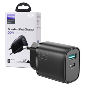 Joyroom (L-QP2011) - Incarcator Retea, 20W, 1xUSB-C, 1xUSB-A, PD, QC 3.0, Black