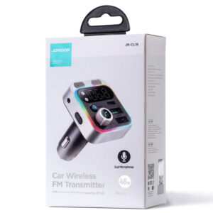 Joyroom (JR-CL16) - Modulator FM | BT, 48W, 1xUSB-A, 2xUSB-A | Silver