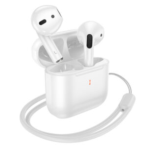 Hoco (EW53) - Casti Wireless, Ear Buds, BT 5.3, 150h StandBy, 250mAh, Lanyard, Lucky, White
