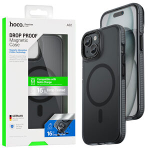 Husa Hoco (AS2) » iPhone 15 - MagSafe, GripEdge, Matte, Black