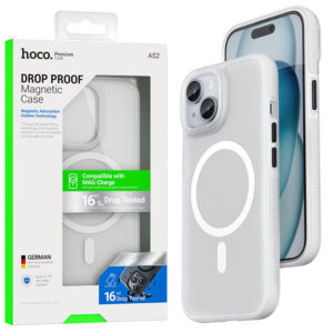 Husa Hoco (AS2) » iPhone 15 Plus - MagSafe, GripEdge, Matte, White