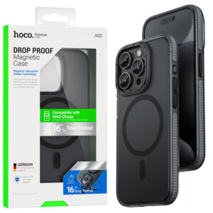 Husa Hoco (AS2) » iPhone 15 Pro - MagSafe, GripEdge, Matte, Black