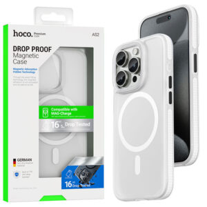 Husa Hoco (AS2) » iPhone 15 Pro - MagSafe, GripEdge, Matte, White