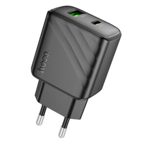 Hoco (CS23A) - Incarcator Retea, PD30W, 5V, 3A, 1xUSB-C, 1xUSB-A, FCP/AFC, Black