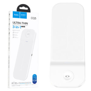 Hoco (CQ5) - Statie Incarcare Wireless, Magsafe, 22.5W, 5V, 3A, Qi Charging, AP Series, 3 in 1, White