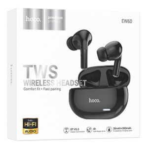 Hoco (EW60) - Casti Wireless, Ear Buds, BT 5.3, 150h StandBy, 300mAh, HiFi, Norman, Black
