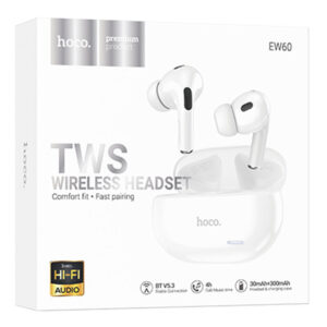 Hoco (EW60) - Casti Wireless, Ear Buds, BT 5.3, 150h StandBy, 300mAh, HiFi, Norman, White